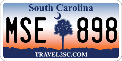SC license plate MSE898