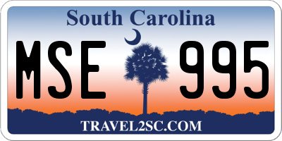 SC license plate MSE995