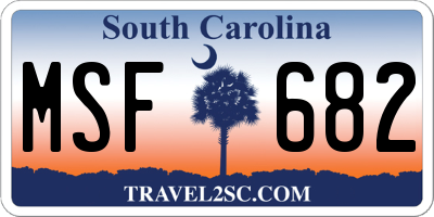 SC license plate MSF682