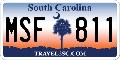 SC license plate MSF811