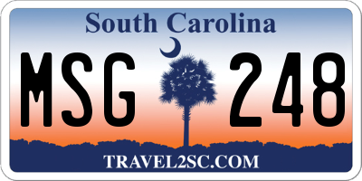 SC license plate MSG248