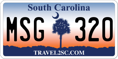 SC license plate MSG320