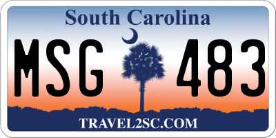 SC license plate MSG483