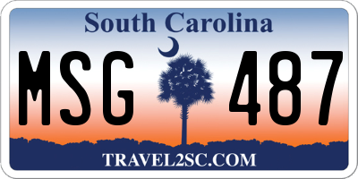 SC license plate MSG487