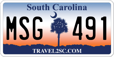 SC license plate MSG491