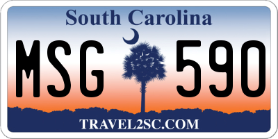 SC license plate MSG590