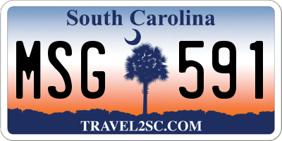 SC license plate MSG591