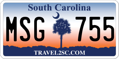 SC license plate MSG755