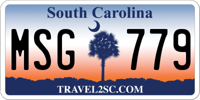 SC license plate MSG779