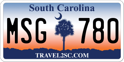 SC license plate MSG780