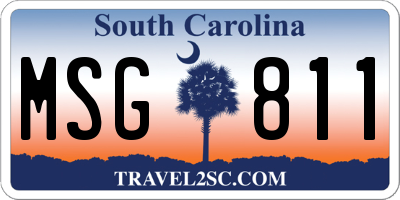 SC license plate MSG811