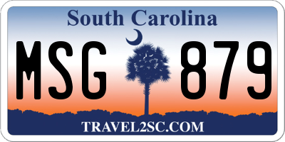 SC license plate MSG879