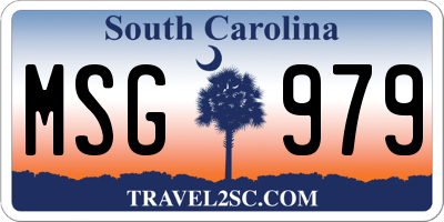 SC license plate MSG979