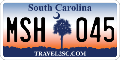 SC license plate MSH045