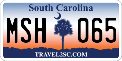 SC license plate MSH065