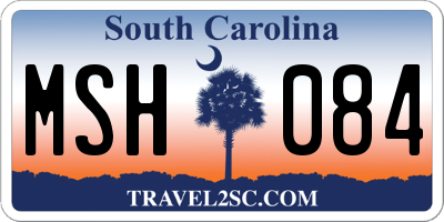 SC license plate MSH084