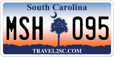 SC license plate MSH095