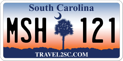 SC license plate MSH121