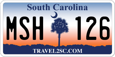 SC license plate MSH126