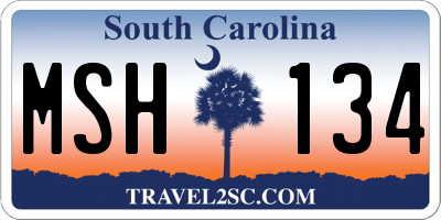SC license plate MSH134