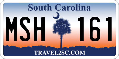 SC license plate MSH161