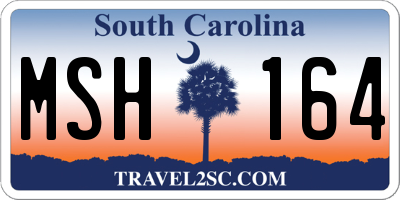 SC license plate MSH164