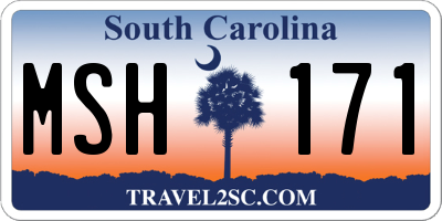 SC license plate MSH171