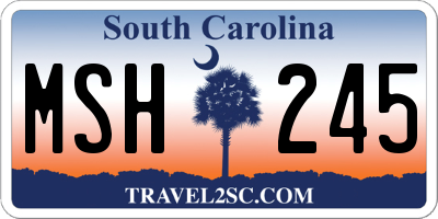 SC license plate MSH245