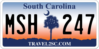SC license plate MSH247