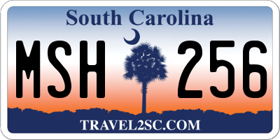 SC license plate MSH256