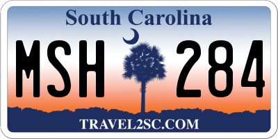 SC license plate MSH284