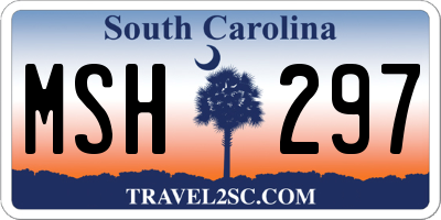 SC license plate MSH297