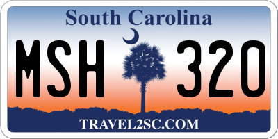 SC license plate MSH320