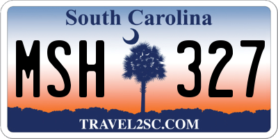 SC license plate MSH327