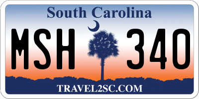 SC license plate MSH340