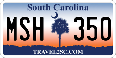 SC license plate MSH350