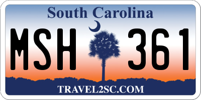 SC license plate MSH361
