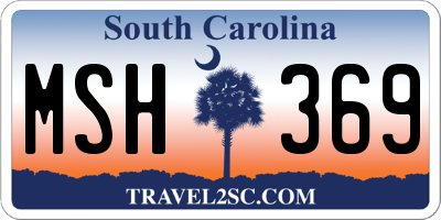 SC license plate MSH369
