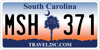 SC license plate MSH371