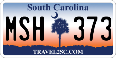 SC license plate MSH373