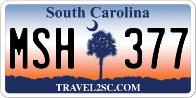 SC license plate MSH377