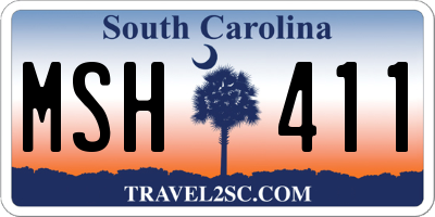 SC license plate MSH411