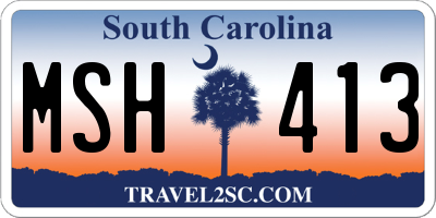 SC license plate MSH413