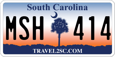SC license plate MSH414