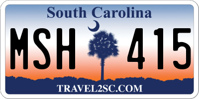 SC license plate MSH415