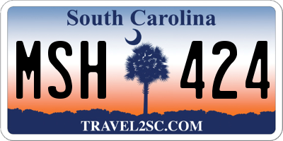 SC license plate MSH424