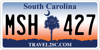 SC license plate MSH427