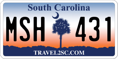 SC license plate MSH431