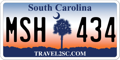 SC license plate MSH434