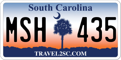 SC license plate MSH435